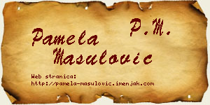 Pamela Mašulović vizit kartica